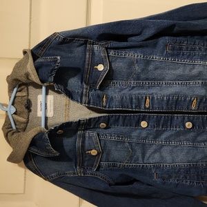 Denim hooded jacket